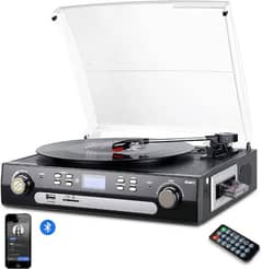Record player turntable cassette player