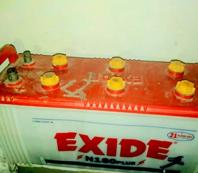 EXIDE battery 12v 130 AH(20Hrs) N180 plus. . made With 99.9% pure Lead 2