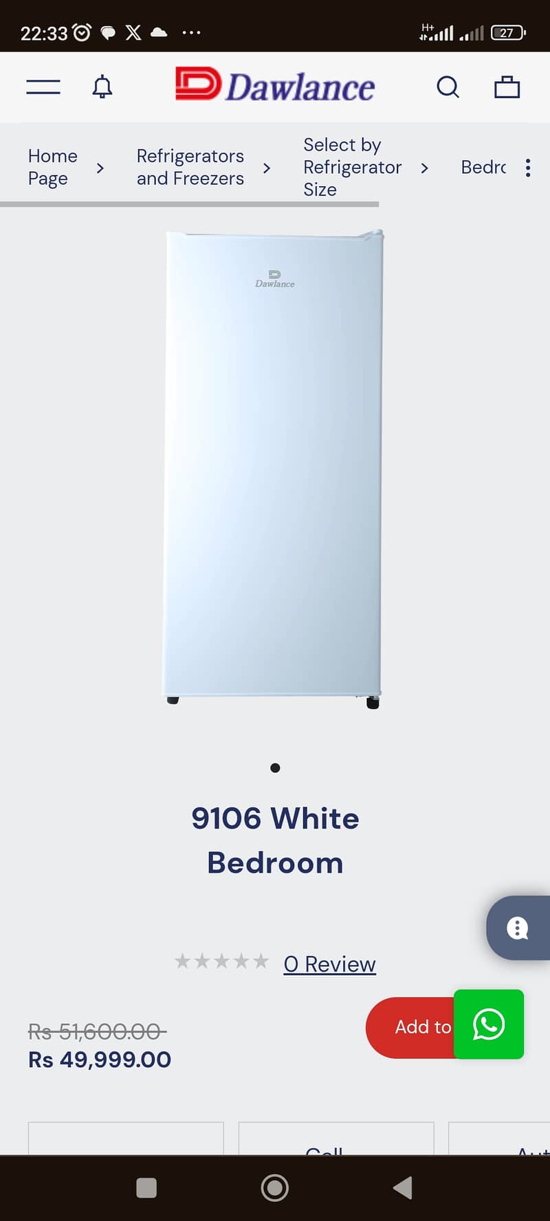 Dawlance Refrigerator 9106 white 6