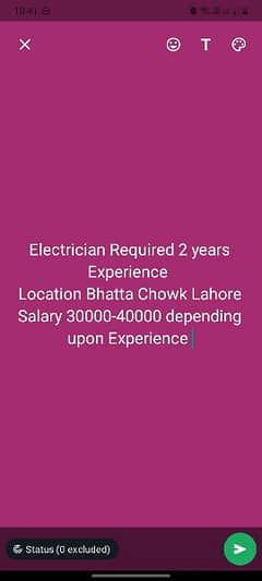 Electrician Required