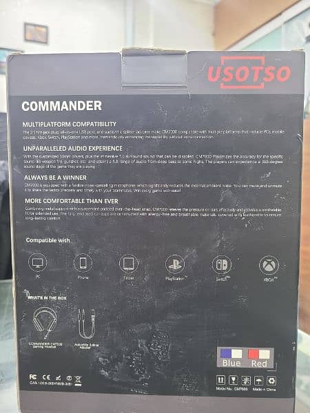 USO TSO RGB Gaming Headset for ipad, Computer with stereo connector 2