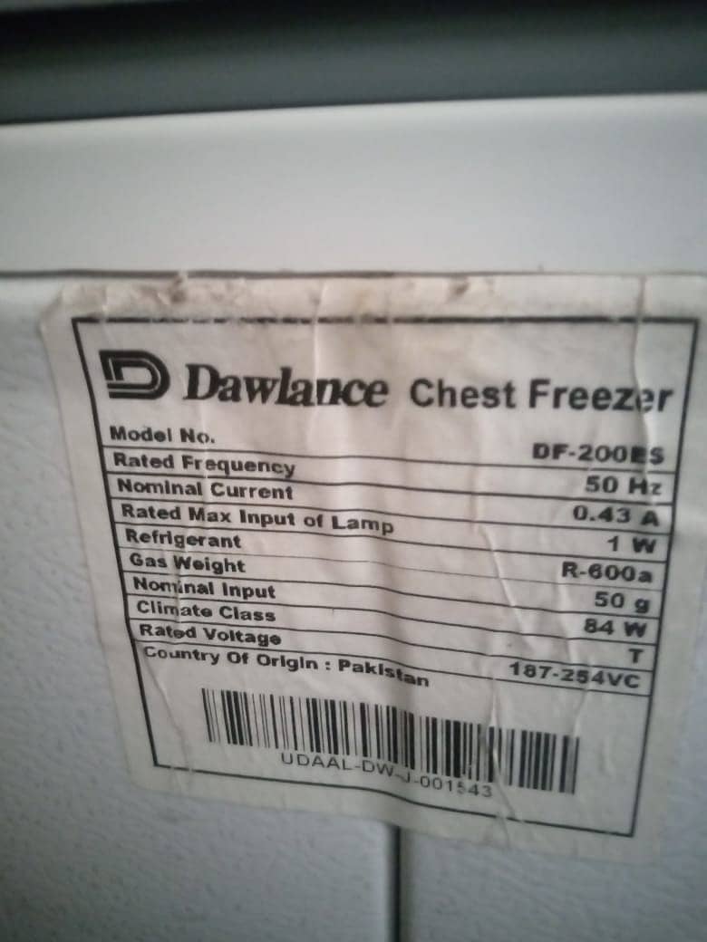 Dawlance chest freezer /contact. +92 314 5110280 0