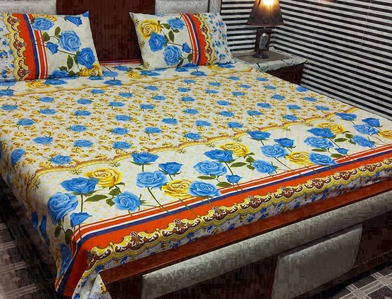 Double Bedsheets With 2 Pillow Cover's, Granted Colours, Ready To Bed 15