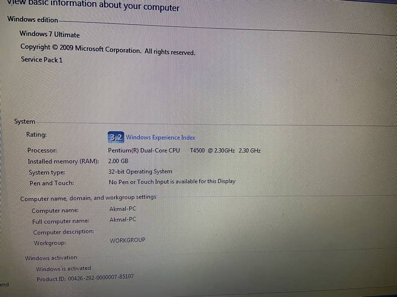 LapTop Acer Dual Core 2.4 2GB, 320GB 6