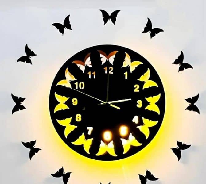 Islamic analogue wall clock with light 0