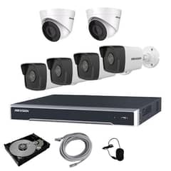 2mp 6 cameras of hikvision & dhaua brand with suitable package.