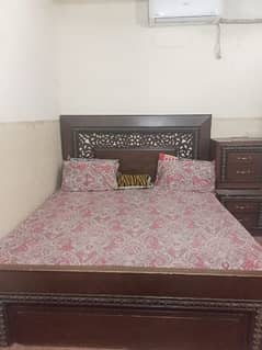 used wooden (akhrot) bed room set for sale