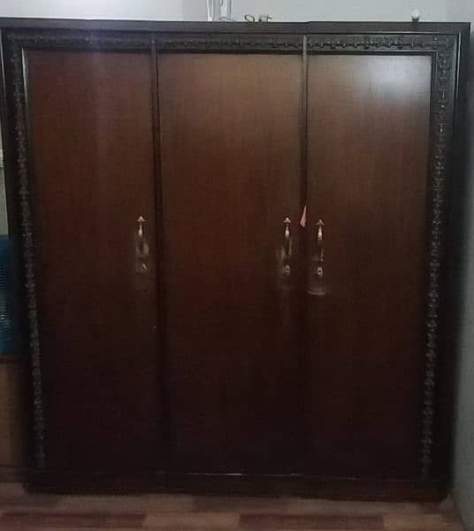 used wooden (akhrot) bed room set for sale 5