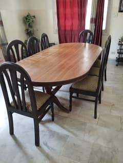 King Size Dining Table with 8 Chairs