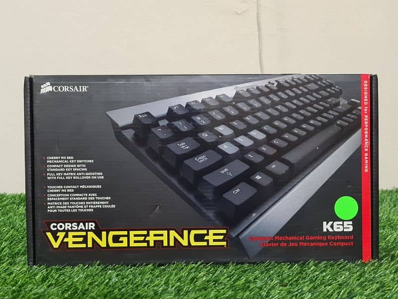 CORSAIR Vengeance K65 Compact Mechanical Gaming Keyboard  Cherry MXRed 1