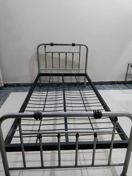 2 Stainless Steel + Metal Single Beds 7