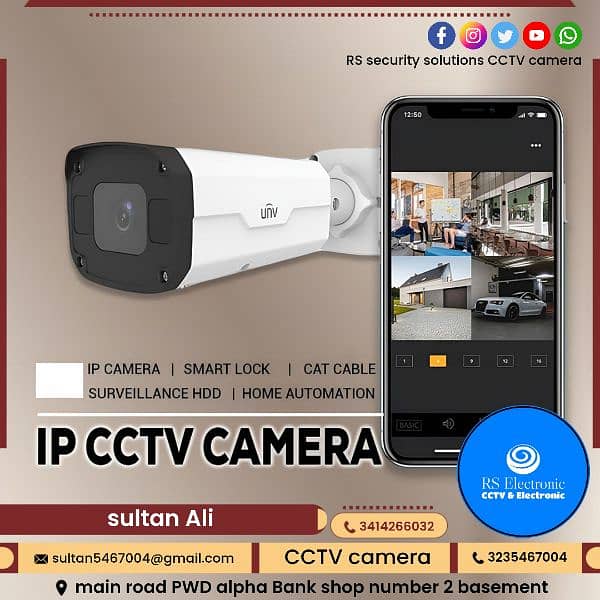 4 CCTV cameras installation package 1
