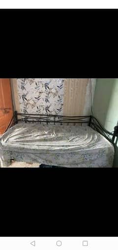 iron rod bed ok condition urgent sale