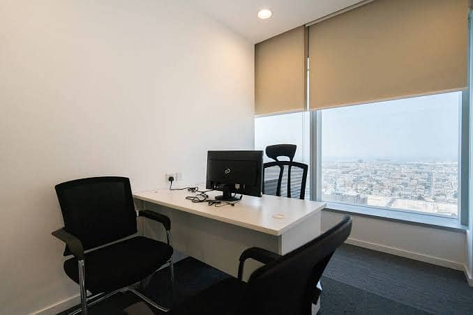 VERY WELL EXECUTIVE FURNISHED OFFICE IS AVAILABLE ON THE RENT IN THE COMMERRICAL BUILDING 1