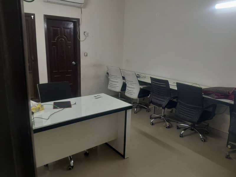 VERY WELL EXECUTIVE FURNISHED OFFICE IS AVAILABLE ON THE RENT IN THE COMMERRICAL BUILDING 3