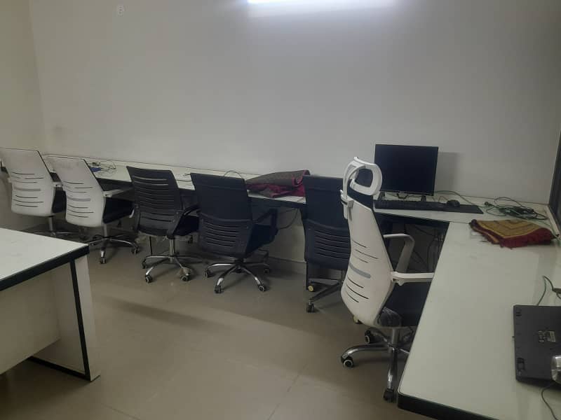 VERY WELL EXECUTIVE FURNISHED OFFICE IS AVAILABLE ON THE RENT IN THE COMMERRICAL BUILDING 4