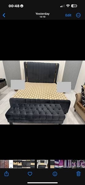 king Size Bed In Very Good Condition With Sethi Only No Mattress 3