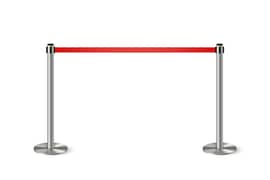 Retractable Ropes Red Crowd Control Barrier