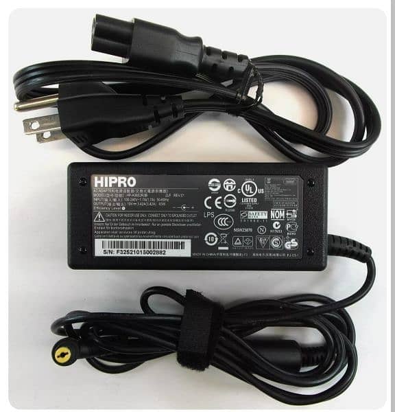 Acer Laptop Charger + New Universal Power Cord + New Printer Cable 5