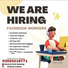 We are hiring agents for Facebook Marketing
