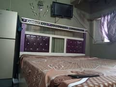 king size bed.  3 door almari 2 door devider free