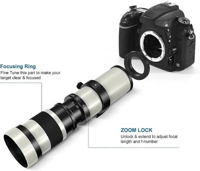 Lightdow sony zoom lens 400mm - 800mm 1