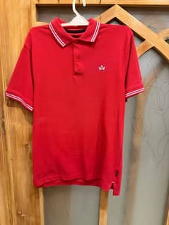 red polo shirt