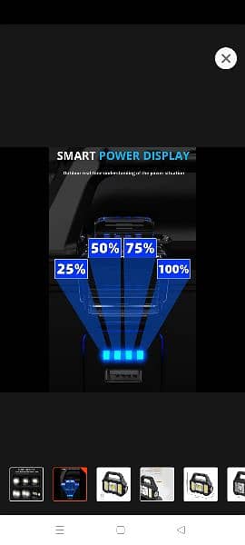 20 Watt USB and Solar indicator Led Flashlight 2