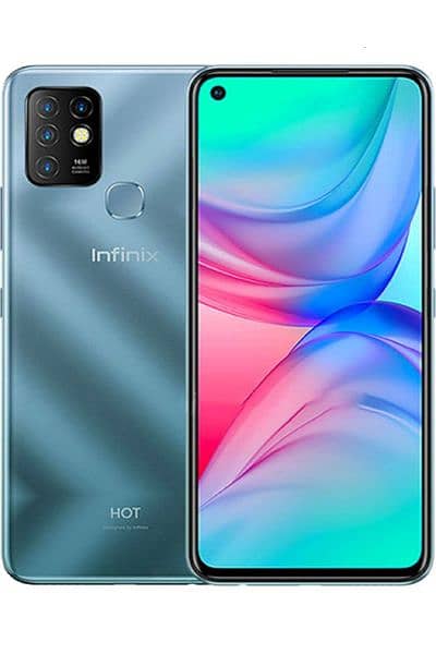infinix hot 10 play mobile OK he 4/64 with all box asecseire 1