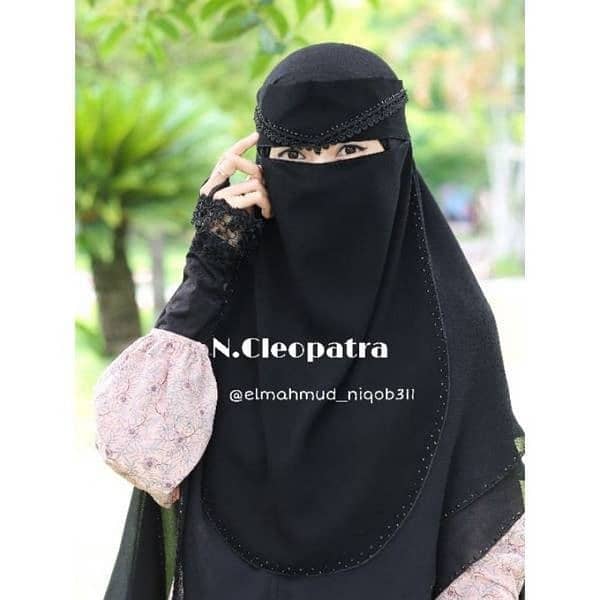 Custom Saudi Naqab Forehead Mathapatti Naqab  Hijab for Abayas 8