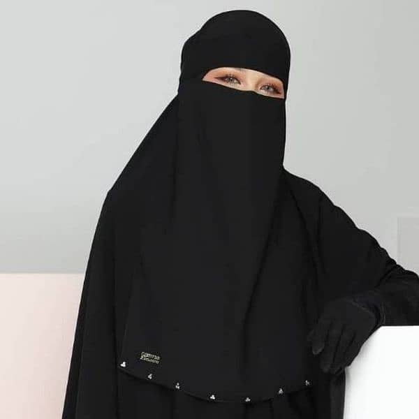 Custom Saudi Naqab Forehead Mathapatti Naqab  Hijab for Abayas 10
