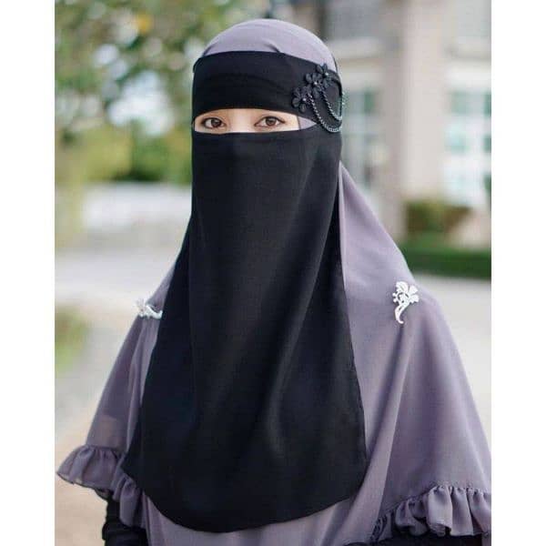Custom Saudi Naqab Forehead Mathapatti Naqab  Hijab for Abayas 13