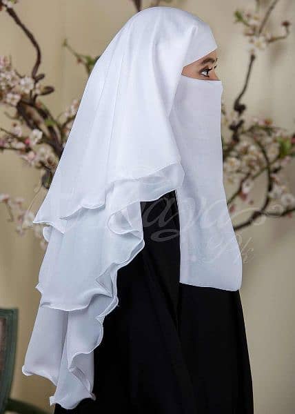 Custom Khimar Triple Layer Double Layer Hijab for Abayas 2
