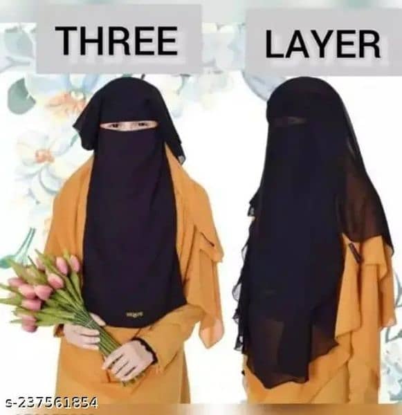 Custom Khimar Triple Layer Double Layer Hijab for Abayas 6