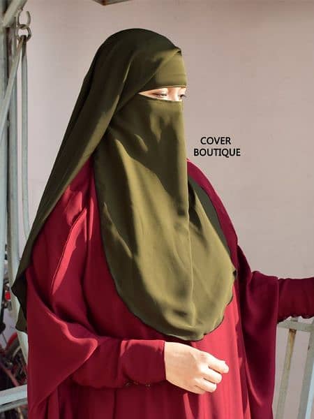 Custom Khimar Triple Layer Double Layer Hijab for Abayas 7