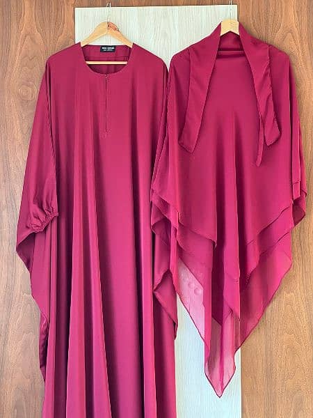 Custom Khimar Triple Layer Double Layer Hijab for Abayas 15