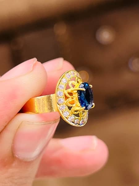 GOLD RING 21 CARAT IN USED LIKE ZERO METER CONDITION HAMZA JEWELLERS 3