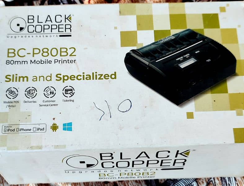 BLACK COPPER 80mm Mobile Printer BC-P80B2 2