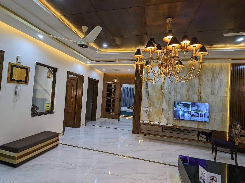 1 Kanal Brand New Double Storey Furnished Luxury Latest Modern Stylish House Available For Sale In Pcsir Phase 2 Near Joher town Phase 2 Lahore By Fast Property Services With Original Pictures. 3