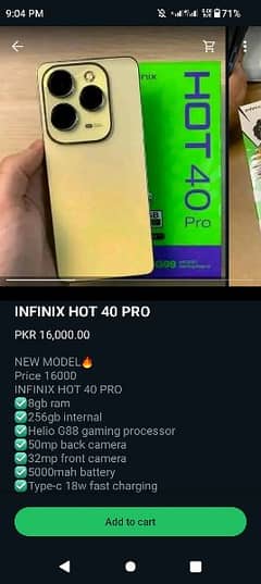 Infinix Hot 40 pro 0