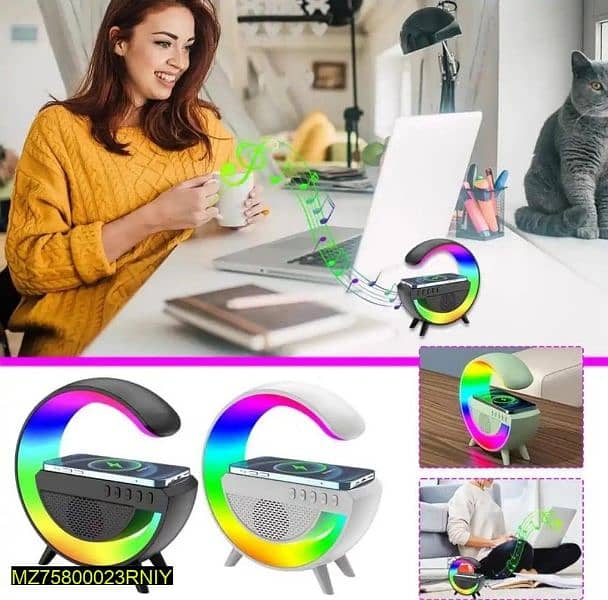 Led wireless charger with Bluetooth speakers 3