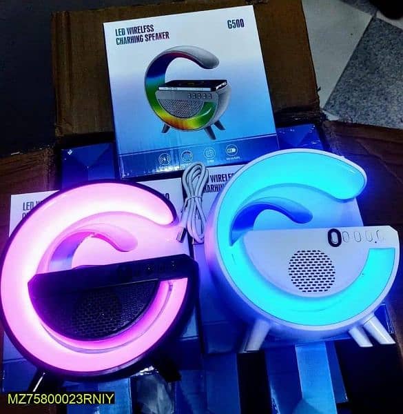 Led wireless charger with Bluetooth speakers 5