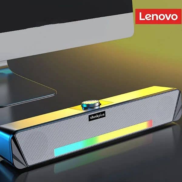 Original Lenovo USB powered Bluetooth Wired Sound Bar Audio Desktop 3