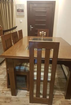 Dining Table (Walnut Wood Full Solid)