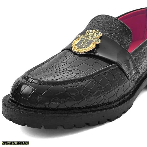Men's crocodile style leather shoes 1