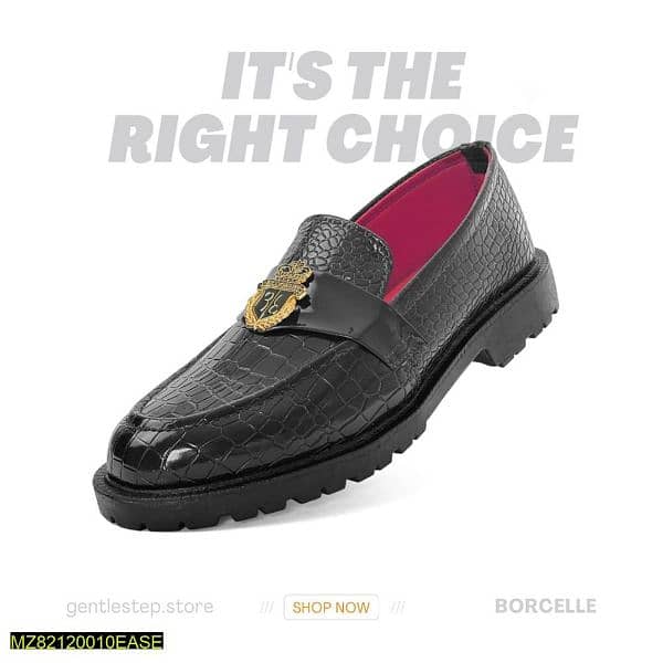 Men's crocodile style leather shoes 2
