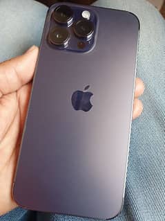 iphone 14 pro max . deep purple. 128 gb. . PTA approvd. . . . box cable