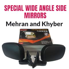 Mehran and Khyber Black Wagon R Style 2 Pcs Side View Mirrors 0