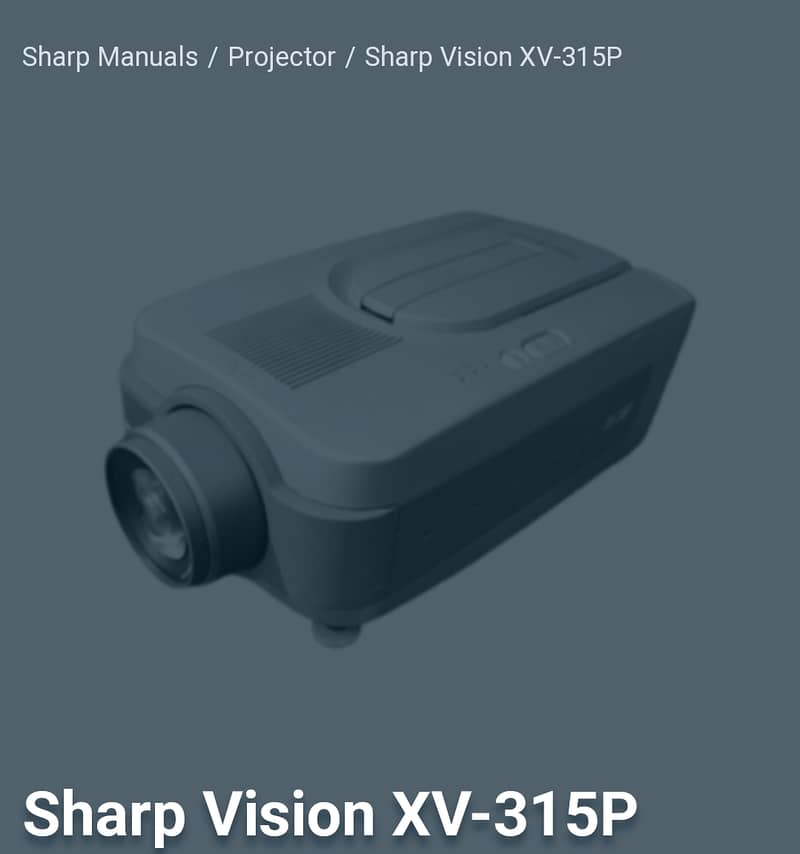 PROJECTOR SHARP VISION XV315P 0