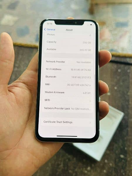 iphone x approved 256GB 16